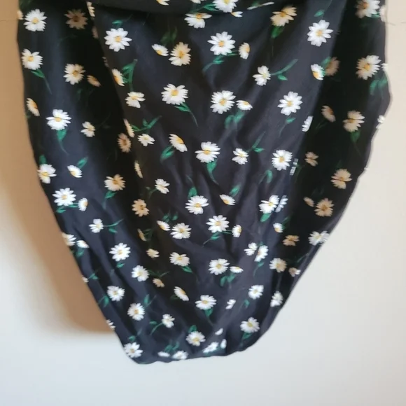 Onia One Piece Swim Suit XS White Black Floral Strapless - Picture 7 of 9